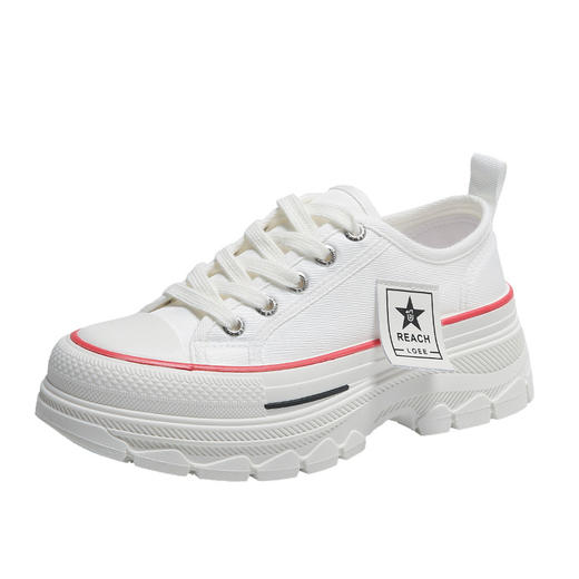 百搭小白鞋，潮流ins必备；清新帆布鞋，夏日感受；时尚韩版女鞋，演绎青春活力；学生板鞋，轻松驾驭校园风。让你走在时尚前沿，享受舒适自由的步履！ 商品图5