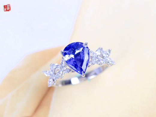 【华光流年】18k金镶坦桑石戒指 商品图1