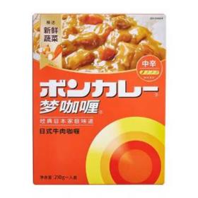 梦咖喱日式牛肉咖喱中辛210g/袋