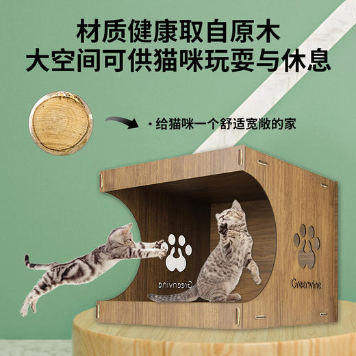 【宠物用品】-新款多功能猫抓板猫窝可拆卸旅游出行便捷 商品图2
