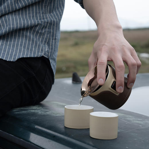 沏派飞行壶户外旅行便携式快客杯露营居家轻奢茶具套装一壶两杯旅行茶具 商品图11
