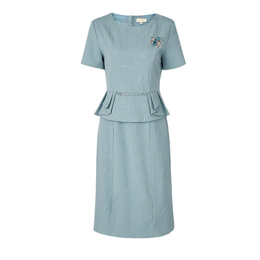 洋气高贵，新款妈妈夏装连衣裙阔太太中年喜婆婆婚宴礼服LC-2356 商品图4