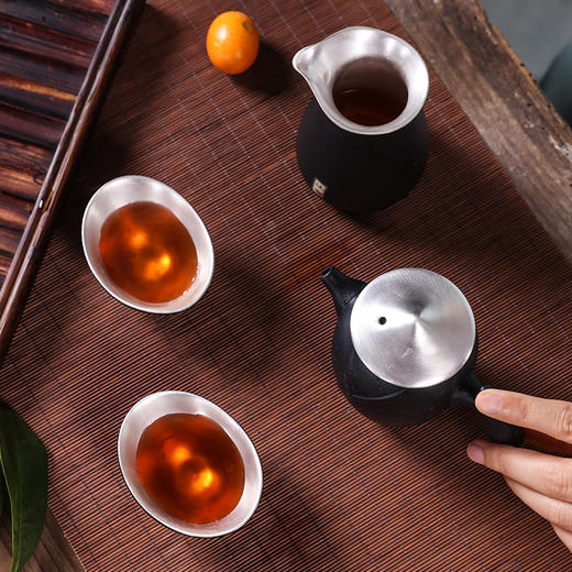 江湖鎏银工艺茶具八件套 商品图4