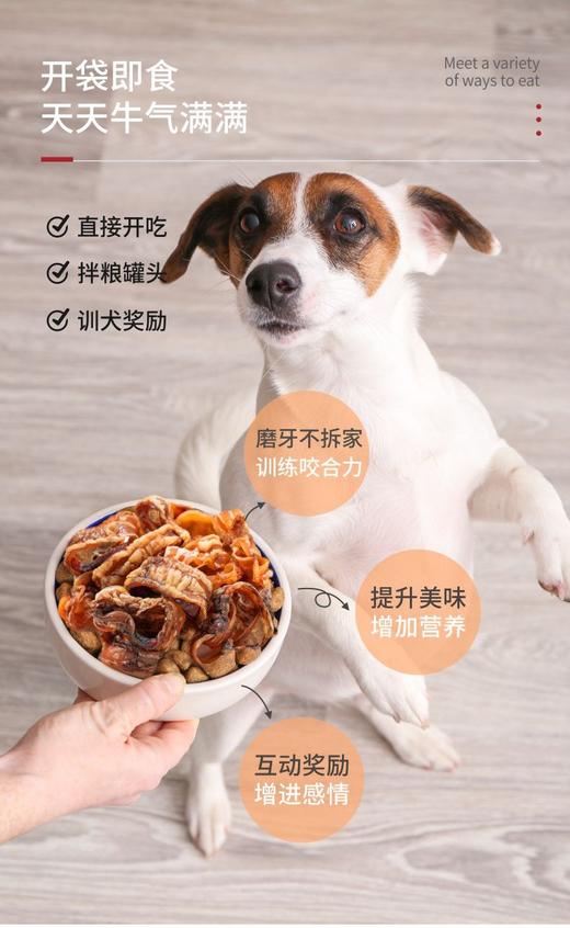 精选风干耐咬牛喉管切片装150g！小中大型犬首选！（本产品是切小圈状非长条状介意勿拍） 商品图4