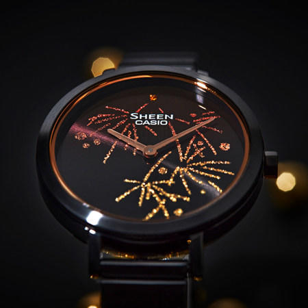 【时计廊】卡西欧手表 SHEEN “花火系列” 人造蓝宝石玻璃镜面防水优雅女表SHE-C130 商品图1