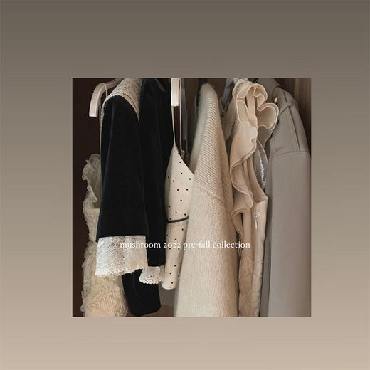 金蘑菇菇【新月美术馆】日常轻仪式感丝绒裙法式气质蕾丝连衣裙 商品图2