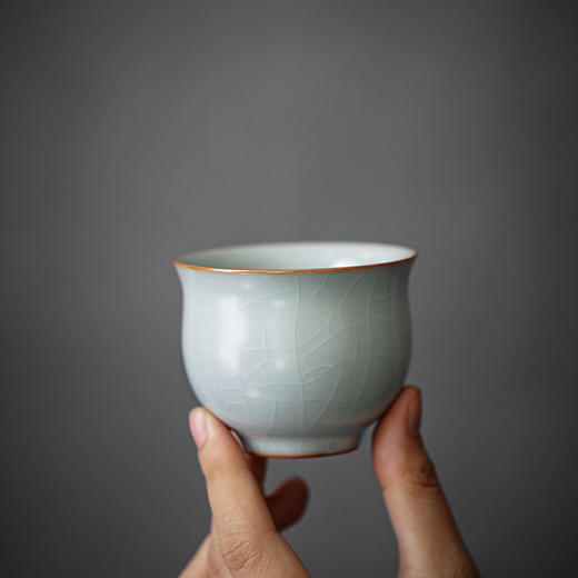 【丰子汝窑】【天青贵妃杯】茶杯手工开片主人杯陶瓷汝瓷单杯子个人品茗杯功夫茶具 商品图3