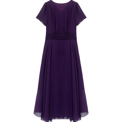 QYM L2320-Y雪纺连衣裙\纯色\优雅气质大摆裙 商品图4