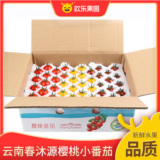 春沐源樱桃小番茄2斤装 双色红黄彩箱 新鲜番茄 商品图0