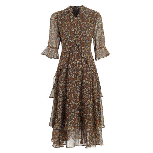 DNO-3DA8940-1碎花连衣裙多层花摆薄款时尚大码宴会可穿裙子 商品图4