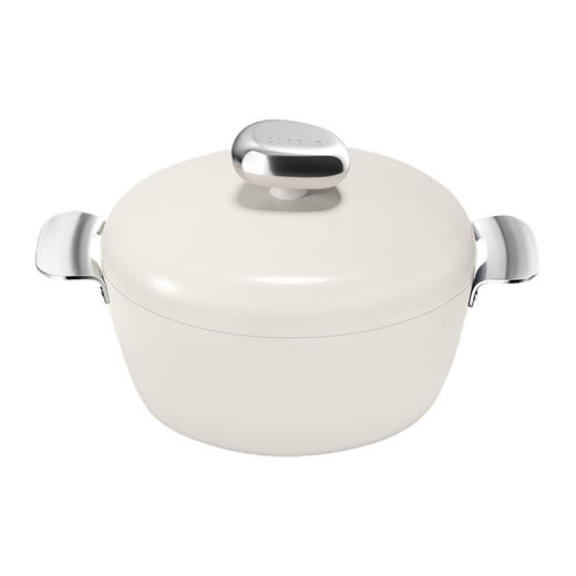 鹅卵石不粘汤锅（24cm）白玉兰-Velosan 商品图0