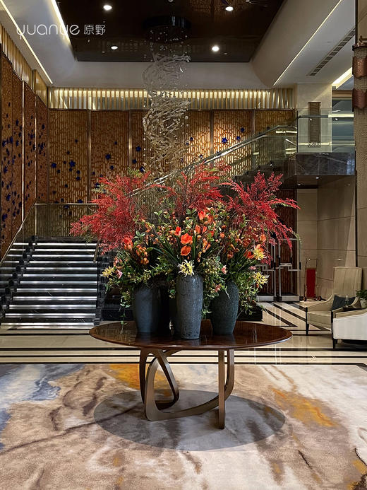 高档假日酒店大堂仿真假花摆设件圆桌大厅售楼商场会所组合装饰花 商品图4