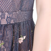 圣三利女装 新款花朵刺绣蕾丝中长款收腰散摆连衣裙SL2027109 商品缩略图6