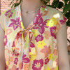 圣三利女装新夏季桑蚕丝花色飘带衬衫SL2014113 商品缩略图3