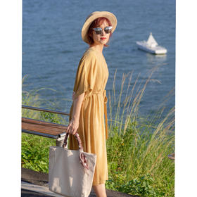 晕染印花连衣裙