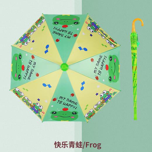 「童趣印花！晴雨两用」儿童雨伞男童女童小学生幼儿园宝宝可爱便携轻居家日用安全卡通长柄伞 商品图3