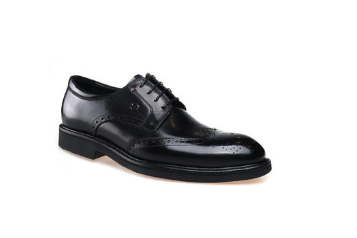 豪麟名鞋都彭男鞋牛皮革皮鞋E32245003黑色 商品图0