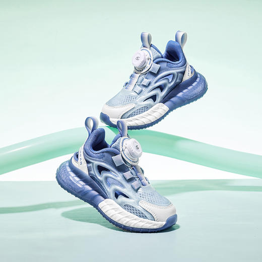 【防撞鞋头，稳固保护】2023夏新女童旋转纽扣单网运动鞋，男童镂空透气凉鞋，便携旋转纽扣穿脱方便，镂空织物鞋面柔软耐穿-SH 商品图10