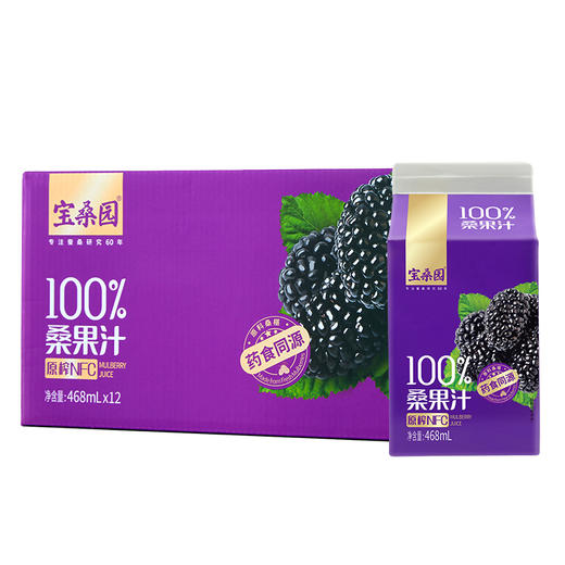 宝桑园桑果汁 468ml*6瓶礼盒装（蛋糕券价） 商品图0
