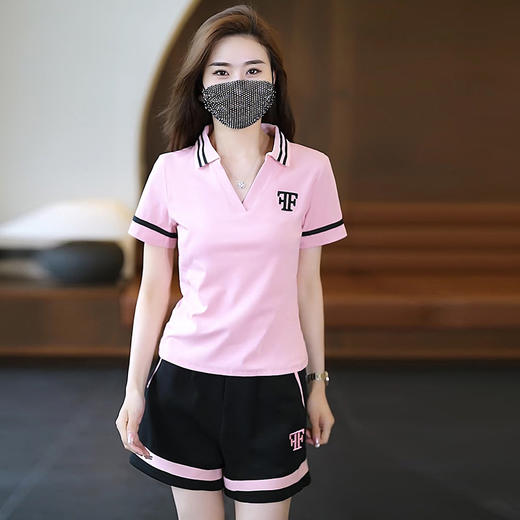 2023夏女运动服套装休闲时尚短袖短裤N-E05-2241 商品图6