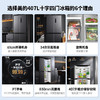 【下单前咨询地址库存】美的（Midea）61厘米薄407升一级智能双变频十字双开门对开四开门家用电冰箱大容量超薄可嵌入式 BCD-407WSPZM(E)月夜灰冰箱 商品缩略图1