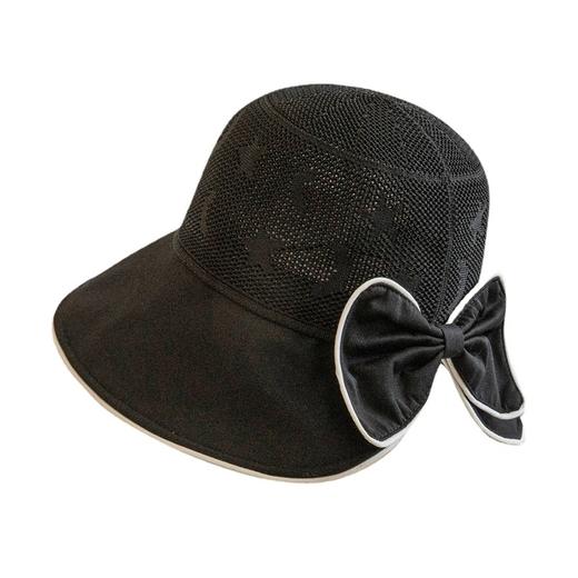 韩版拼色蝴蝶结渔夫帽遮阳帽帽黑胶太阳帽JC-M2291 商品图3