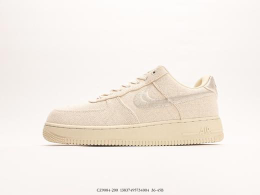 耐克Stussy x Nike Air Force 1 '07 White Cool斯图西空军一号休闲板鞋CZ9084-200男女鞋 商品图0