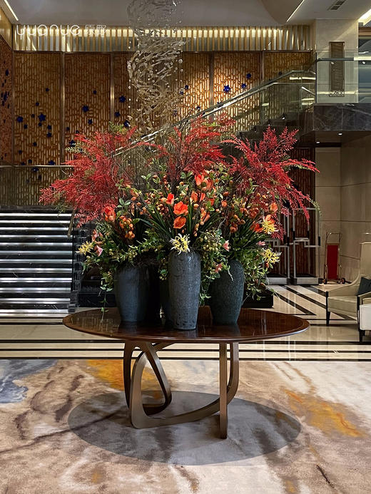 高档假日酒店大堂仿真假花摆设件圆桌大厅售楼商场会所组合装饰花 商品图1