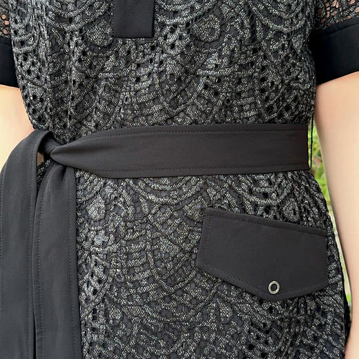 SAINT L’UCK/圣媛女装  简约时尚衬衫领蕾丝连衣裙SA320L52 商品图4