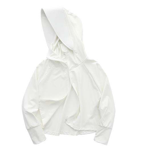 【拼色冰清系列防晒衣】身体面部无死角防晒，柔滑亲肤轻薄舒适，透气防闷简约好搭儿童防晒衣夏天透气大帽檐拼色冰感防蚊皮肤衣，男女宝宝户外防晒服 商品图6