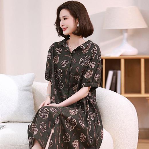 气质POLO领印花棉质连衣裙HR-WJ1975-49 商品图3