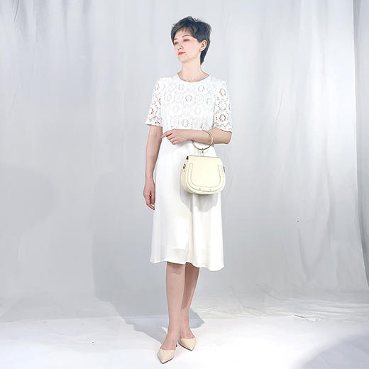 圣三利女装 仙女风花朵蕾丝中长拼接款连衣裙SL2017134 商品图1