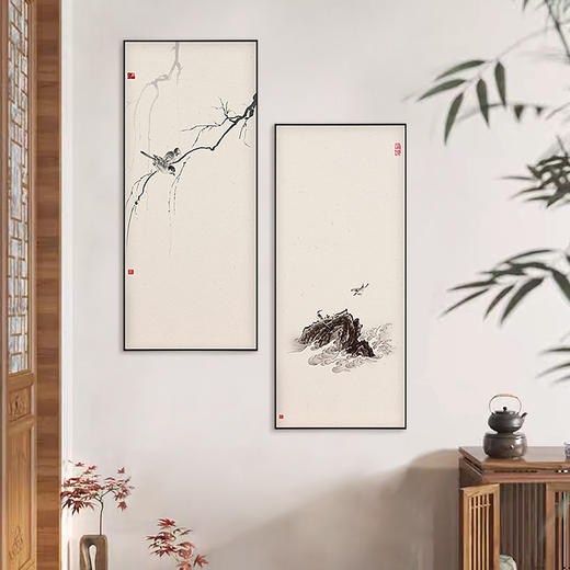 多喜爱高清数码布艺装饰画 花鸟国风系列寒枝沧海cs 商品图1