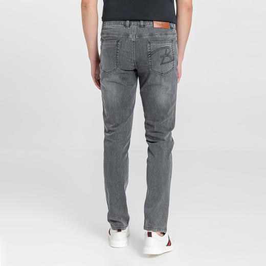 布兰施夏季棉麻混纺透气牛仔裤 商品图3