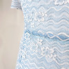 圣三利女装 新款优雅波纹蕾丝收腰中长款镂空连衣裙SL2027231 商品缩略图6
