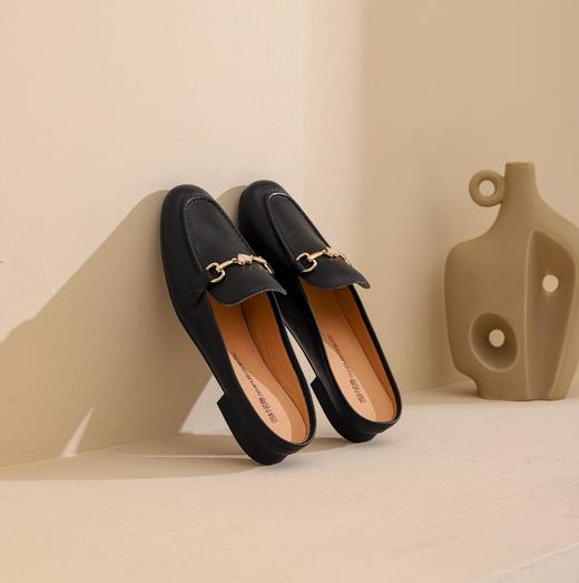 西村名物2023夏季新款通勤牛皮穆勒鞋时尚外穿舒适包头拖鞋13481 商品图0