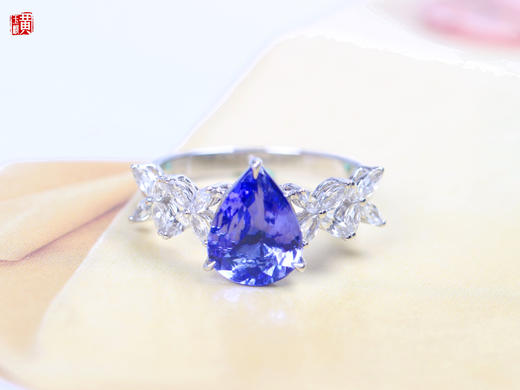 【华光流年】18k金镶坦桑石戒指 商品图3