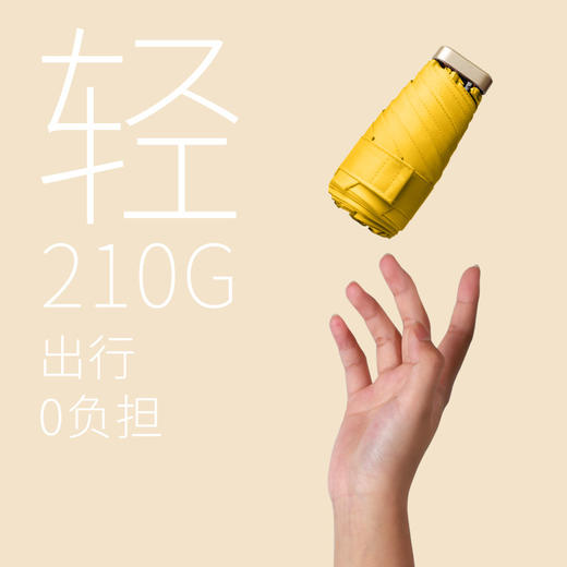 「扁六折伞！17款可选」14cm黑胶防晒遮阳伞 轻女士迷你便携折叠太阳伞晴雨两用扁六折伞居家日用 商品图3
