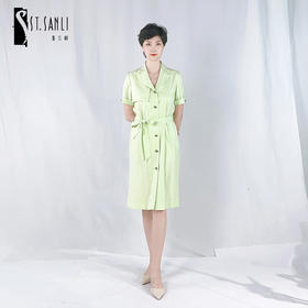 圣三利女装新春秋季中长款连衣裙SL121L20