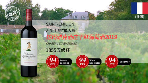 法国-达玛雅克酒庄干红葡萄酒2019 商品图0