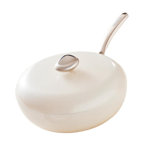 鹅卵石不粘炒锅（32cm）白玉兰-Velosan 商品图1