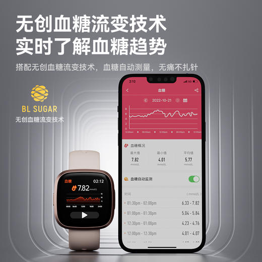didoG28SPRO无创血糖血压智能手表免扎针心率电跳量监测试仪健康男女跑步运动手环 商品图2