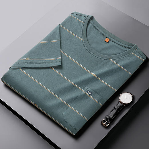 【新款DWP】大依优型短袖T恤圆领加肥加大夏季上衣男士半袖 商品图3