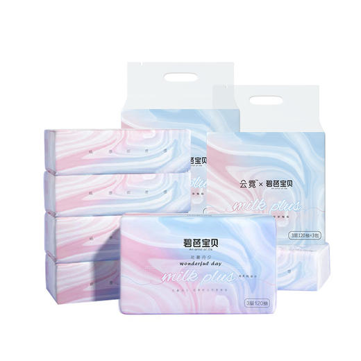 云霓 绮梦系列乳霜超柔纸巾120抽*12包 商品图11