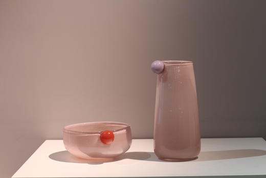 磁粉粉色球球玻璃花瓶花器器皿摆件水果盘 商品图1
