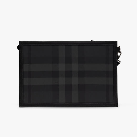 【三】BURBERRY 巴宝莉 男士格纹皮革拉链手拿包 格子 8070205 A1208 商品图1