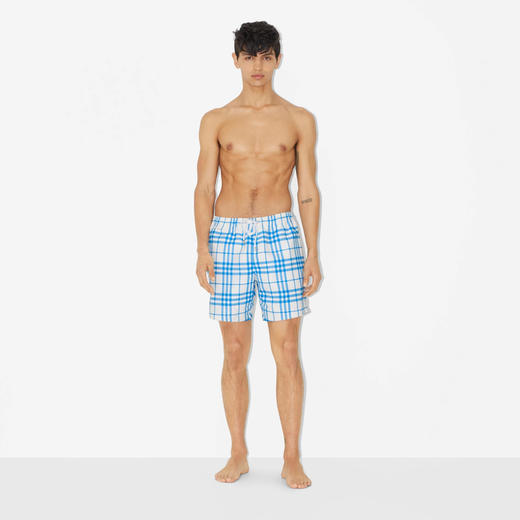 BURBERRY 巴宝莉 男士格纹抽绳式游泳裤 格子 8066243 B4547 商品图1