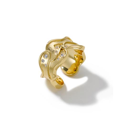 APRESI｜GLINTING Meandering Gemstones Ring [波纹开口戒指] 商品图4
