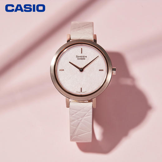 【时计廊】卡西欧（CASIO）SHEEN 和纸主题系列 时尚简约女表防水手表 SHE-C150CGL-4AUPFP-50米防水 商品图0