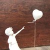 Banksy the girl with heart balloon- 全白 商品缩略图5